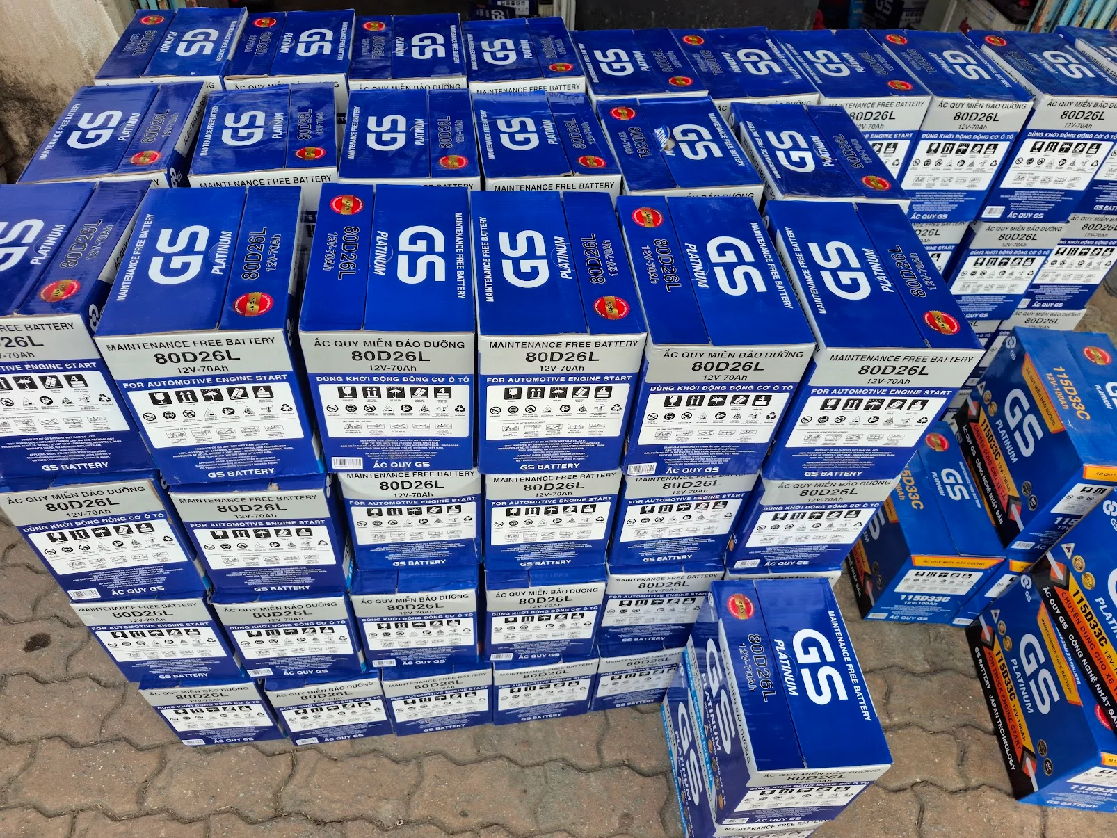 Kho hàng ắc quy GS chính hãng số lượng lớn tại đại lý TPHCM