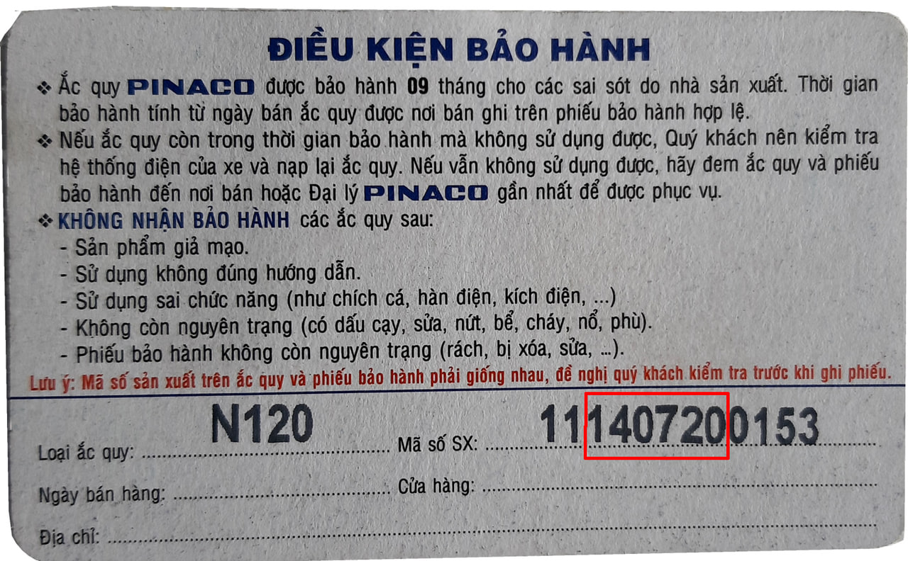 Cách đọc ngày-tháng-năm – mã ngày sản xuất trên bình ắc quy