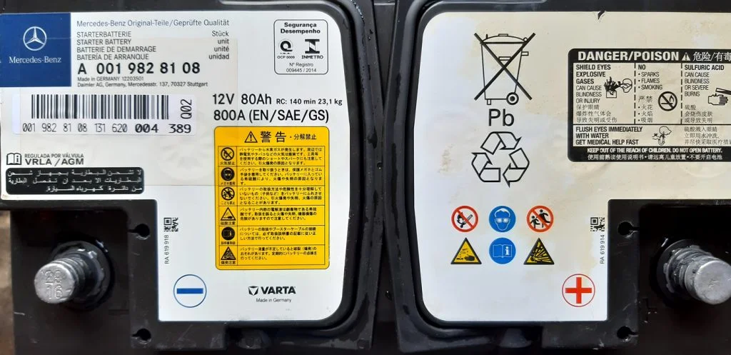 Thông số kỹ thuật ắc quy theo xe Mercedes E300