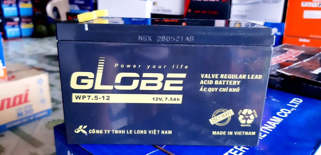 Bình ắc quy Globe 12v 7.5ah WP7.5-12